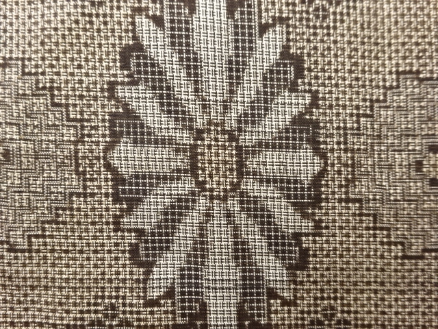 JAPANESE KIMONO / ANTIQUE KIMONO / DORO OSHIMA TSUMUGI / WOVEN KIKU